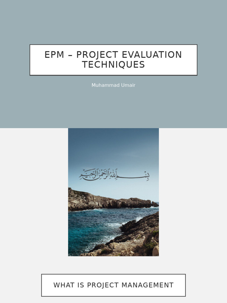 EEEPM Project Evaluation Techniques DEC 2025 Second Last Lecture | PDF