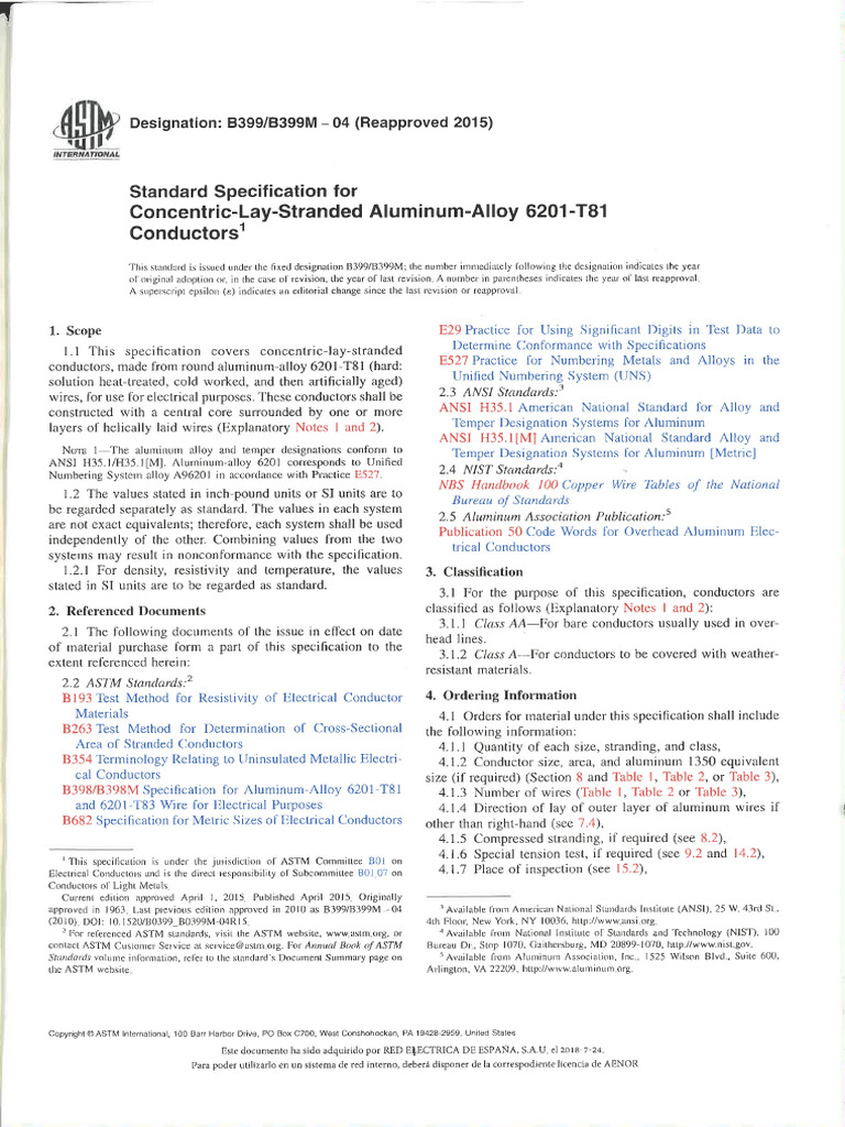 AAAC - ASTM - B399-B399M-04 2015 Standard Specification For Concentric ...