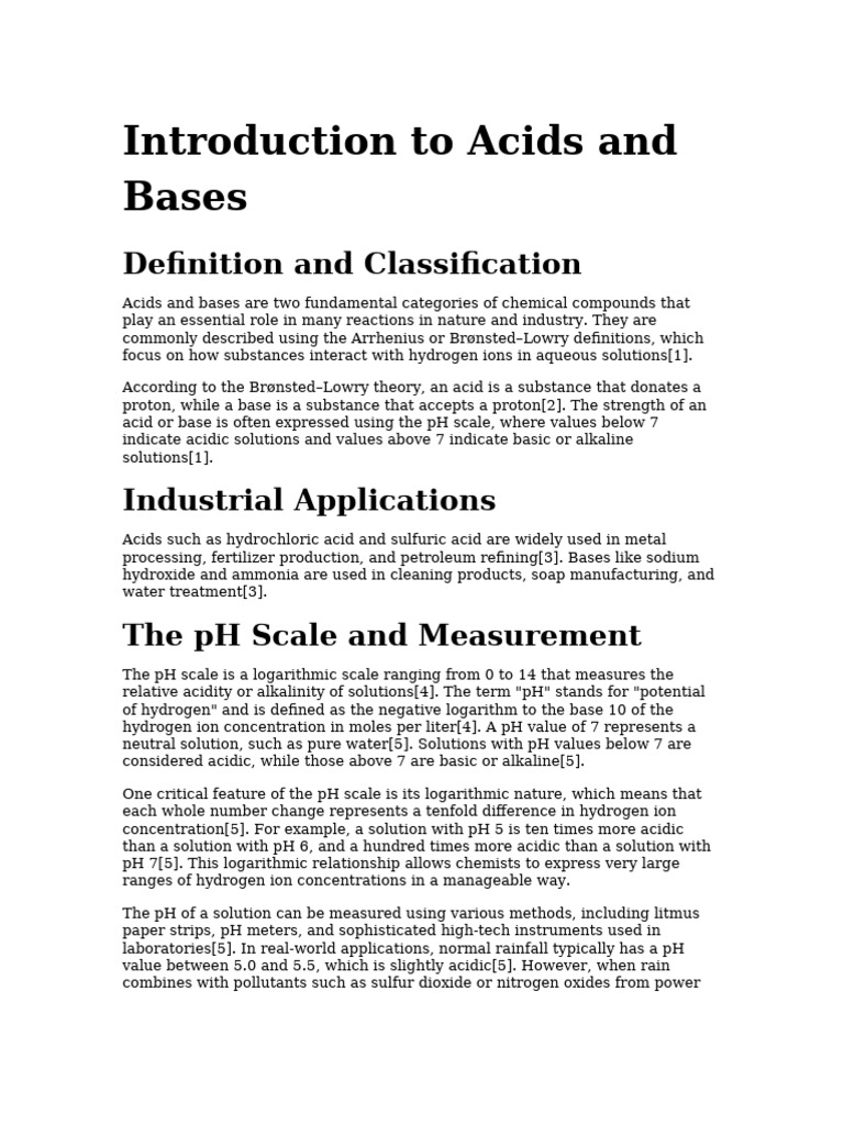 Understanding Acids and Bases in Chemistry | PDF | Acid | Ph