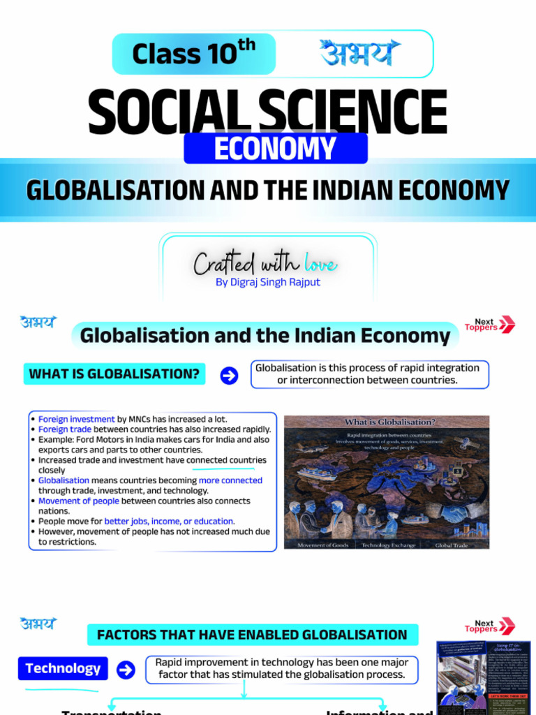 Globalisation and The Indian Economy | PDF