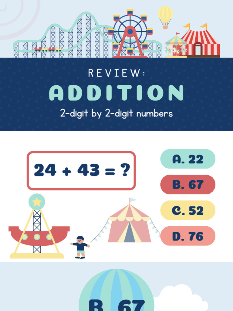 Addition With 2-Digit Numbers | PDF