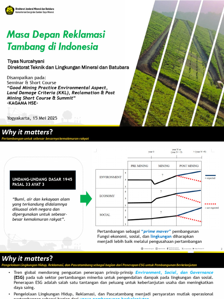 Masa Depan Reklamasi Tambang Indonesia | PDF