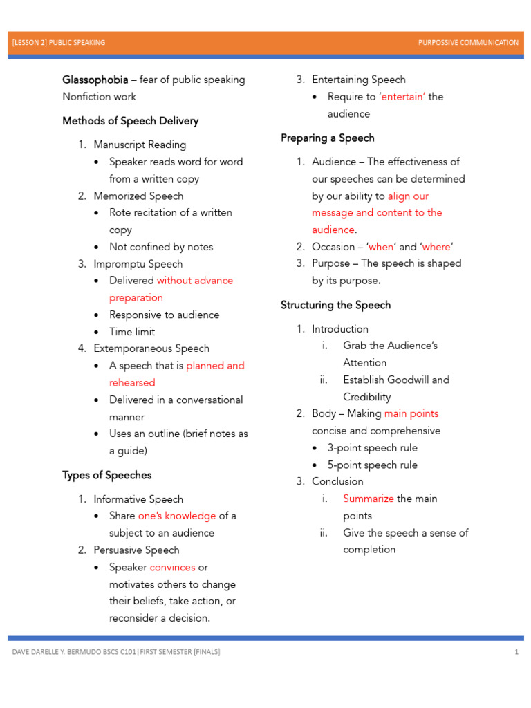 Public Speaking Techniques and Tips | PDF | Public Speaking | Rhetoric
