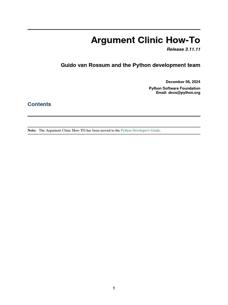 Argument Clinic How-To Guide | PDF