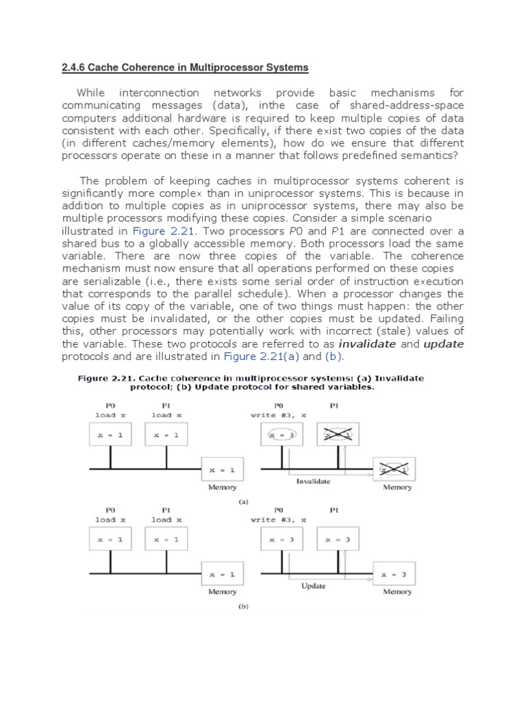 Cache Coherence in Multiprocessor Systems | PDF | Digital Electronics ...
