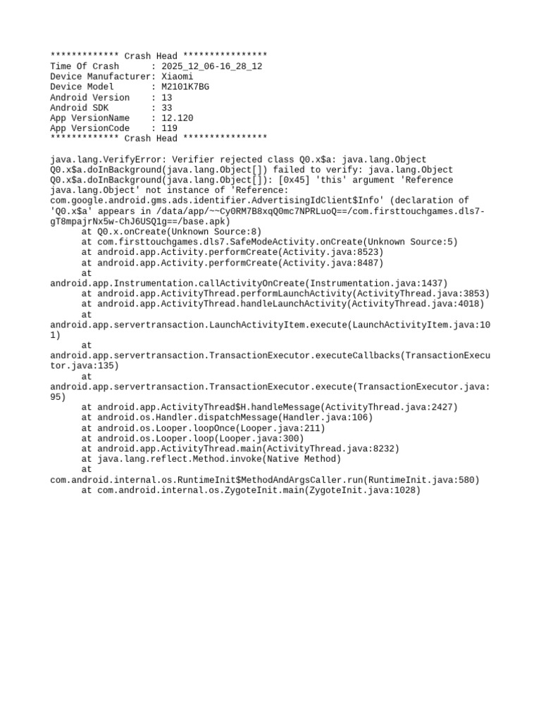 Xiaomi App Crash Report Analysis | PDF