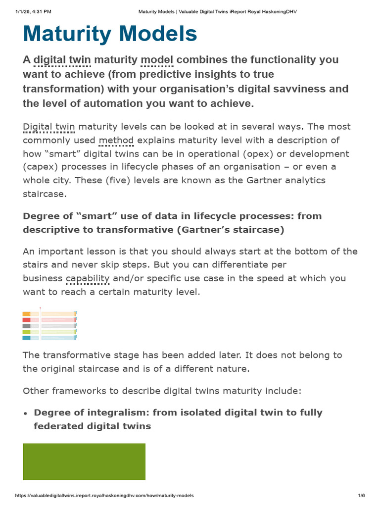 Digital Twin Maturity Model Explained | PDF | Information Science ...