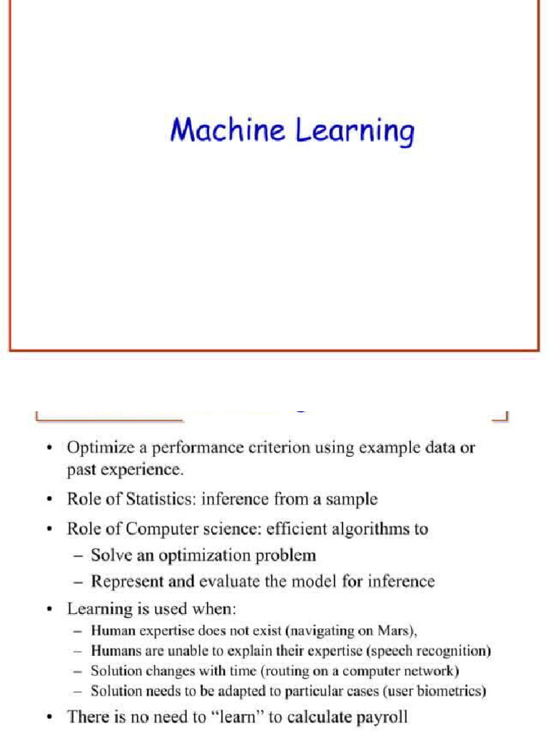 Machine Learning Introduction To Unit 1.Ppt SD 20260102 163748 | PDF