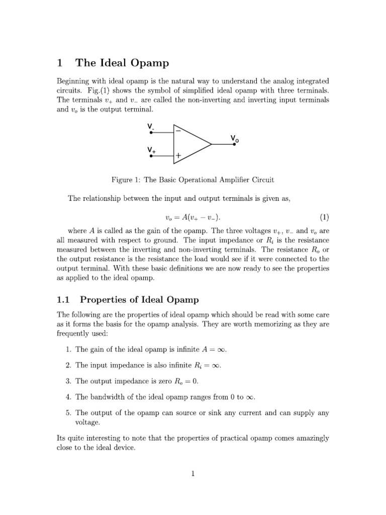 Op Amp 1 | PDF