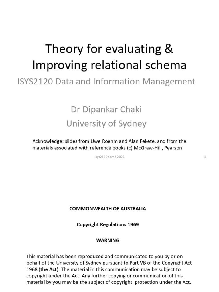 Evaluating Relational Schema Design | PDF | Data Model