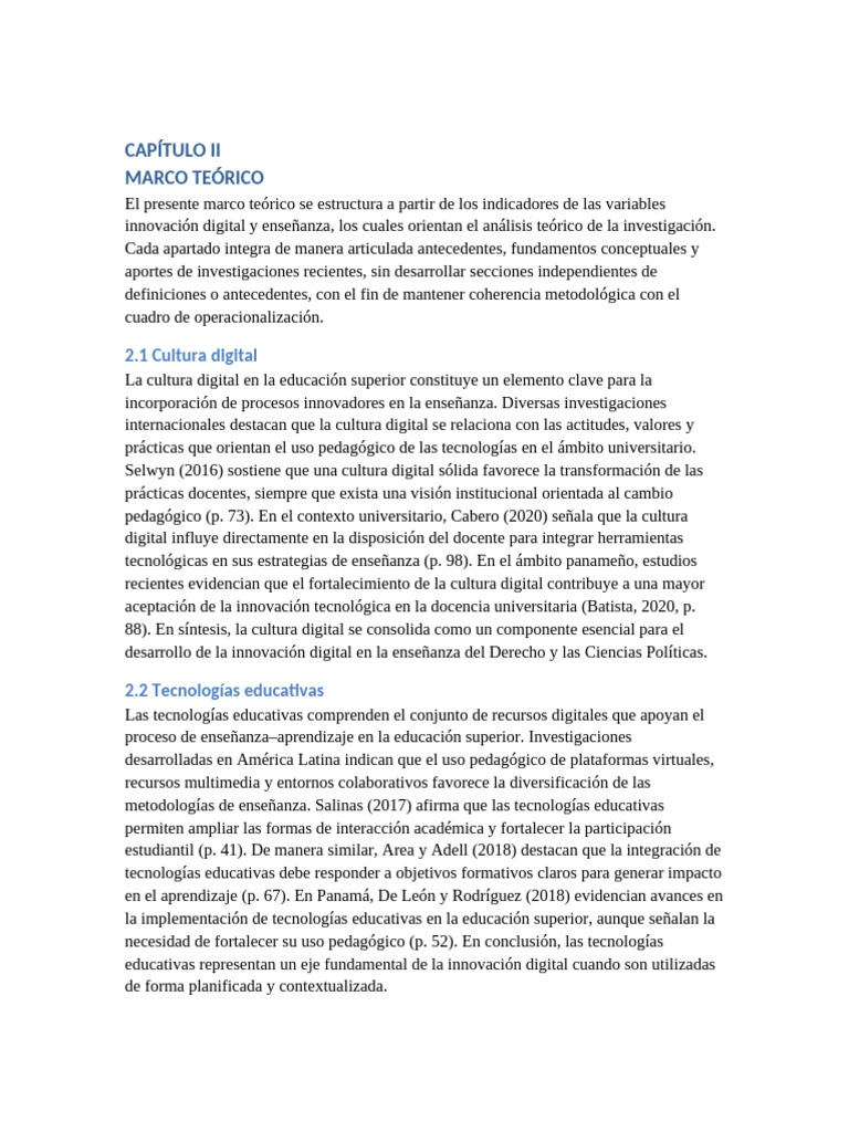 Marco Teorico Corregido Indicadores | PDF | Enseñando | Maestros