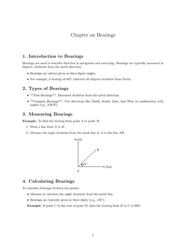 Understanding Bearings in Navigation | PDF