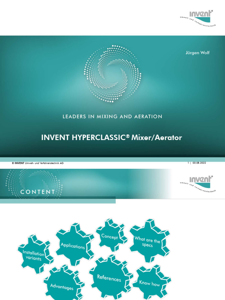 HYPERCLASSIC® Mixer/Aerator Overview | PDF | Mechanical Engineering ...