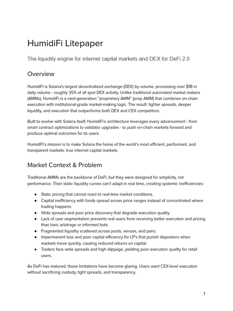 Wet Litepaper | PDF | Market (Economics) | Private Sector