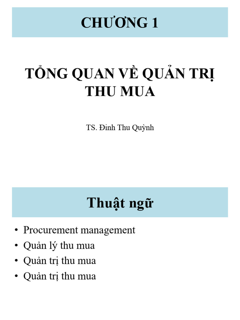 Chương 1 - Thu Mua | PDF