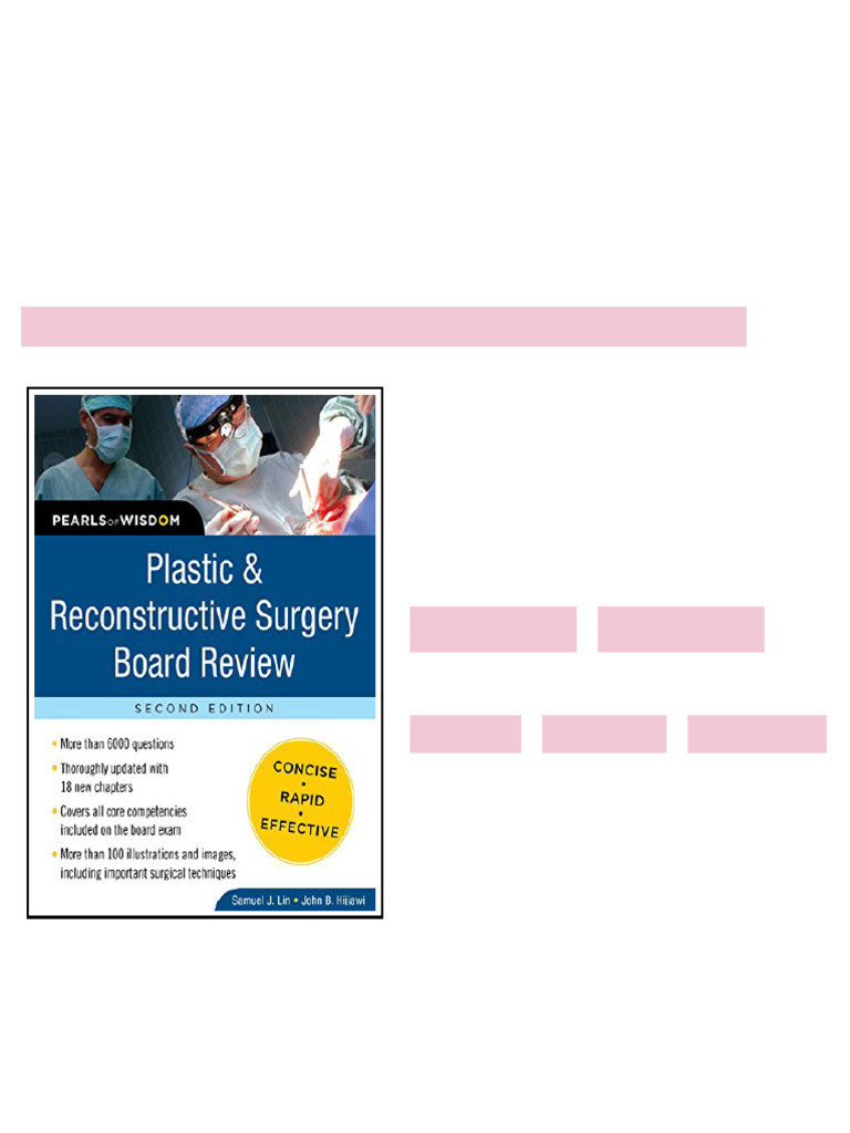 (Ebook) Plastic and Reconstructive Surgery Board Revie by Samuel Lin ...