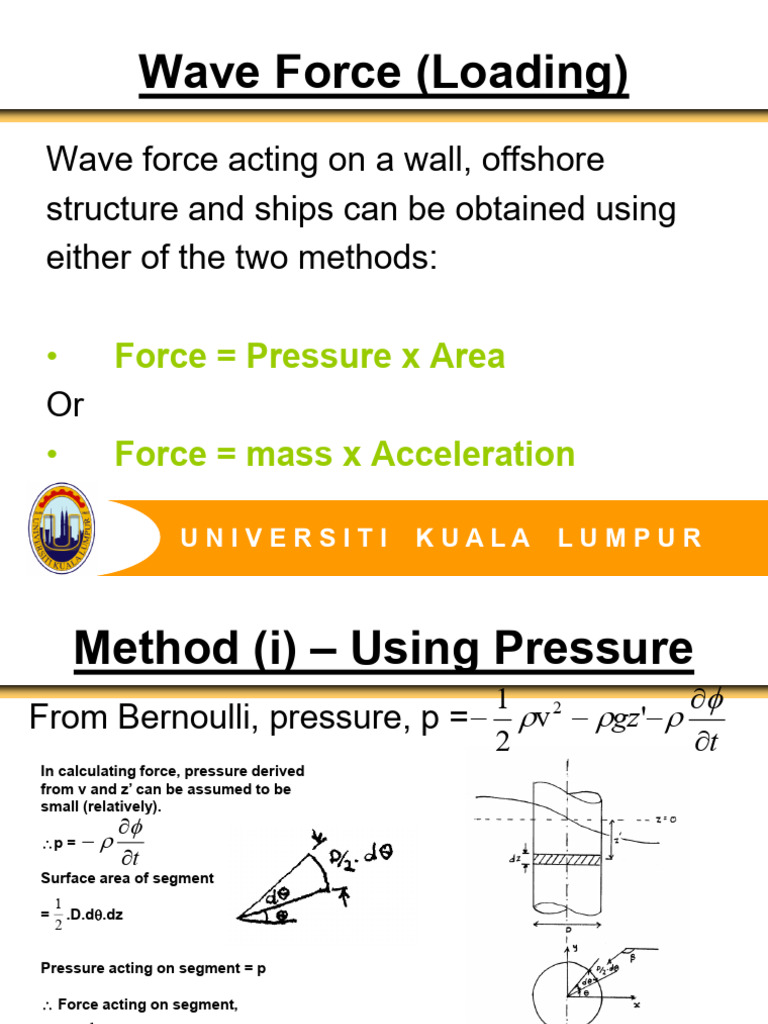 Wave Force Calculation Methods | PDF | Force | Theoretical Physics
