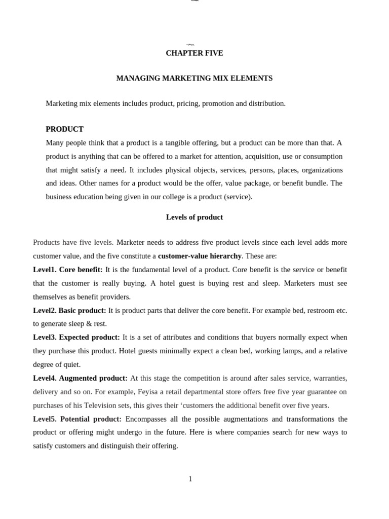 Marketing Mix: Product Management Guide | PDF | Pricing | Final Good