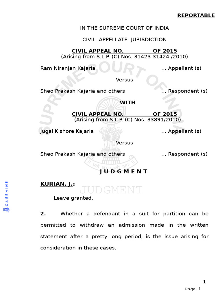 Supreme Court Partition Suit Ruling | PDF | Lawsuit | Judgment (Law)
