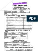 Clasificación Actualizada A 20/06/2012