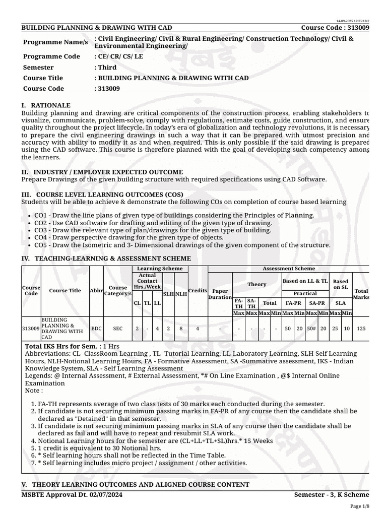 CAD for Building Planning & Drawing | PDF | Area | Engineering