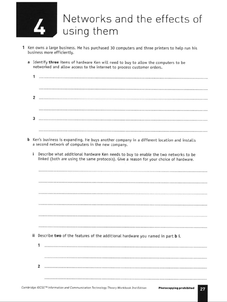 Worksheet - Networks | PDF