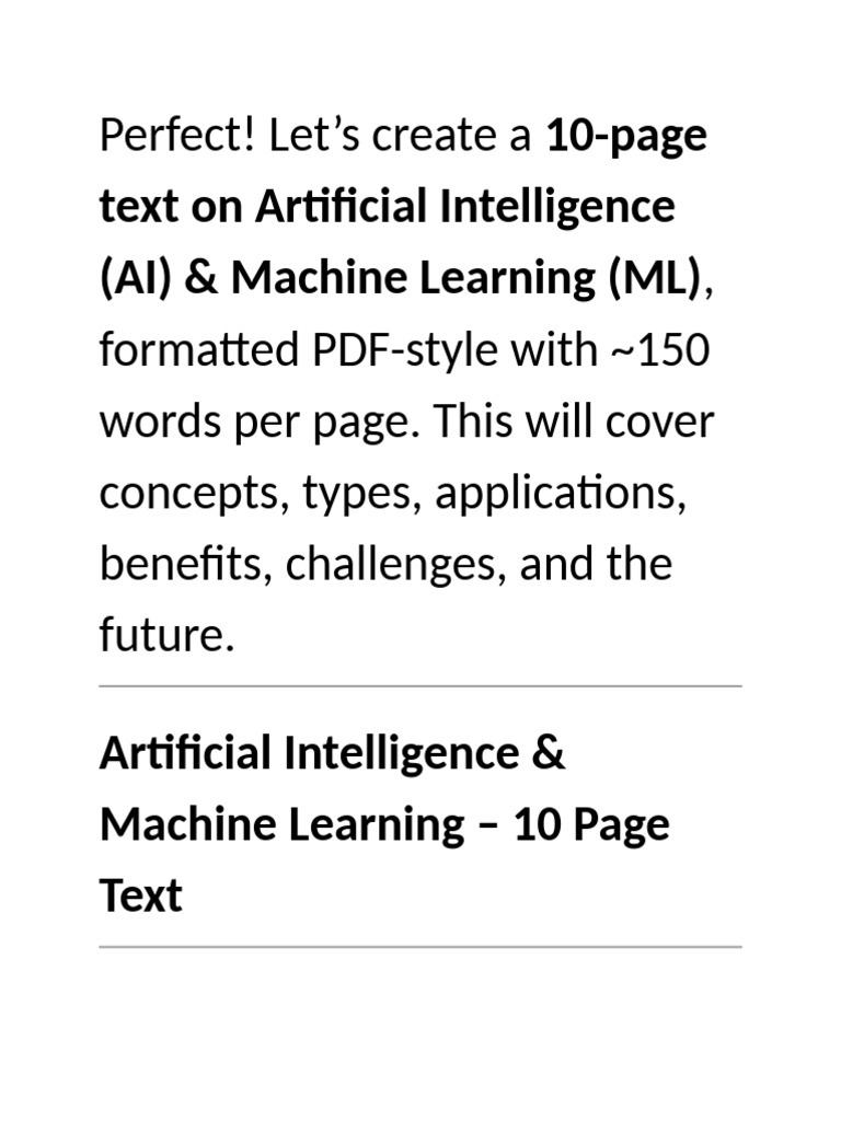 Artificial Intelligence & Machine Learning | PDF | Artificial ...