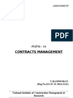 ASSIGNMENT PGPM 14 (Contracts Management)