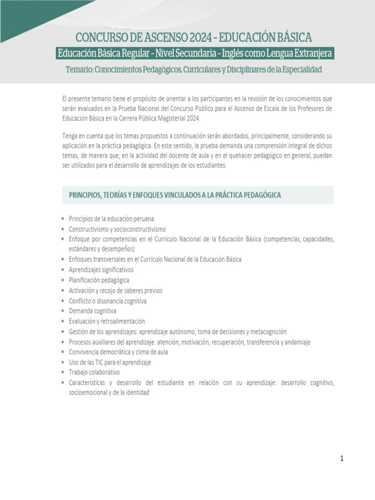 Temarios Del 2024 | PDF | Plan de estudios | Evaluación