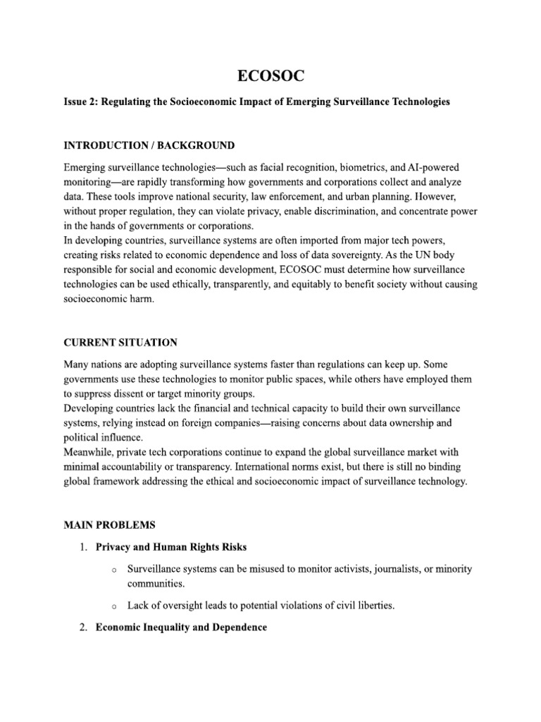 Ecosoc Issue 2 | PDF