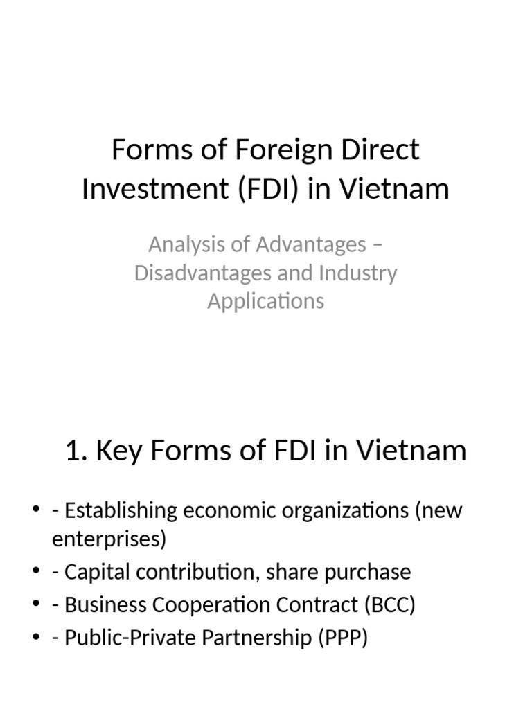 FDI Forms Vietnam English | PDF
