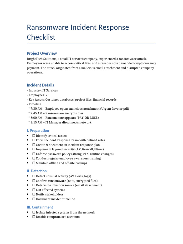 Photo inspiration: Gallery Detail: Ransomware Response Checklist Guide Pdf Ransomware