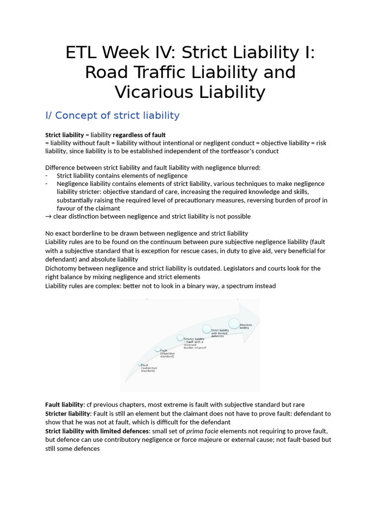 Understanding Strict Liability in Tort Law | PDF | Legal Liability | Tort