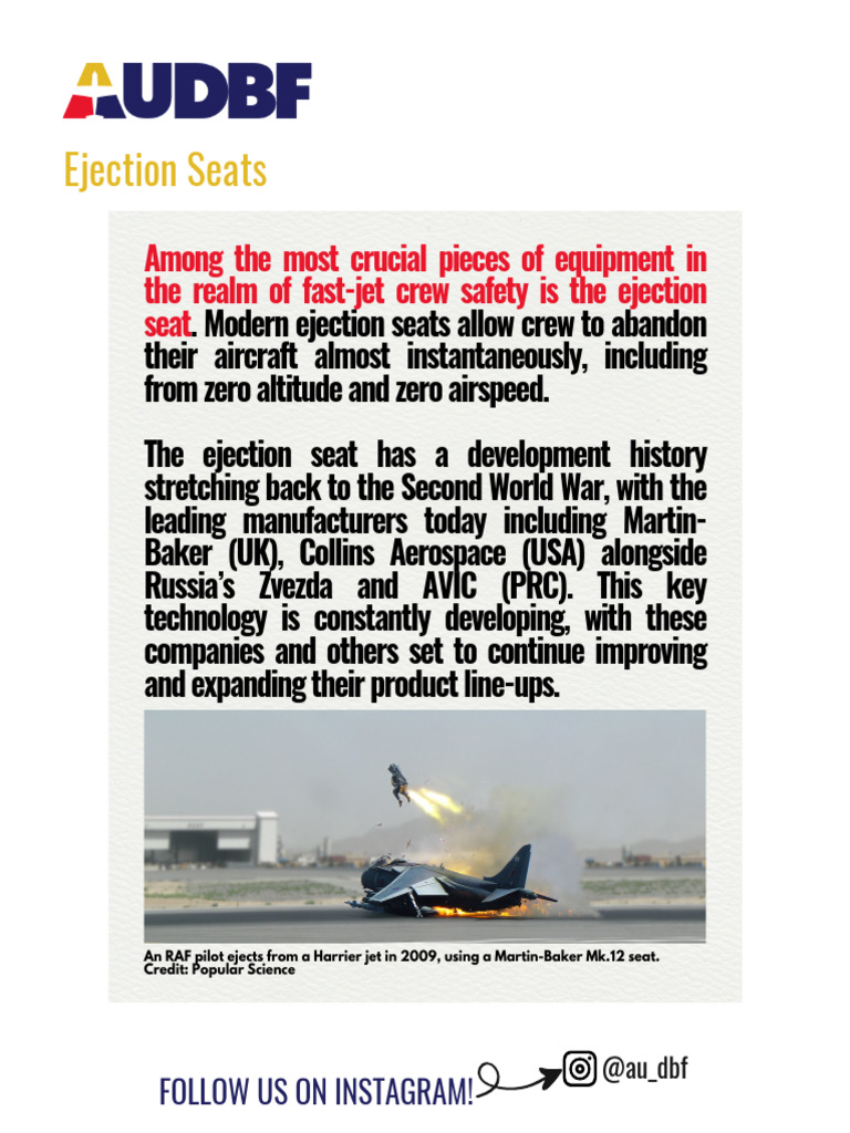 Evolution of Ejection Seats in Aviation | PDF