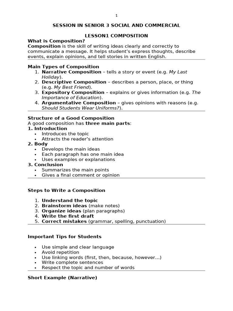 Composition Writing Guide for Students | PDF | Asteroid | Planets