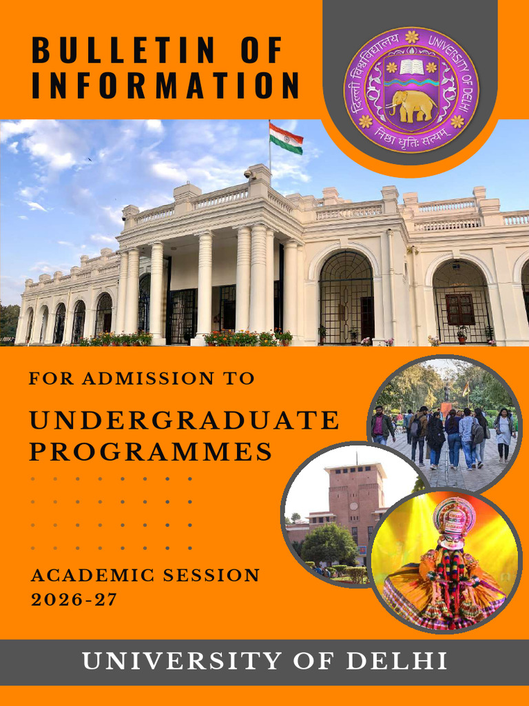 University of Delhi UG Admission Guide 2026 | PDF | Bachelor Of Arts ...