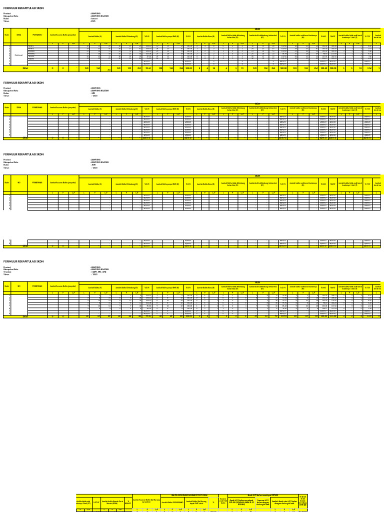 Rekapitulasi SKDN Balita Lampung 2025 | PDF