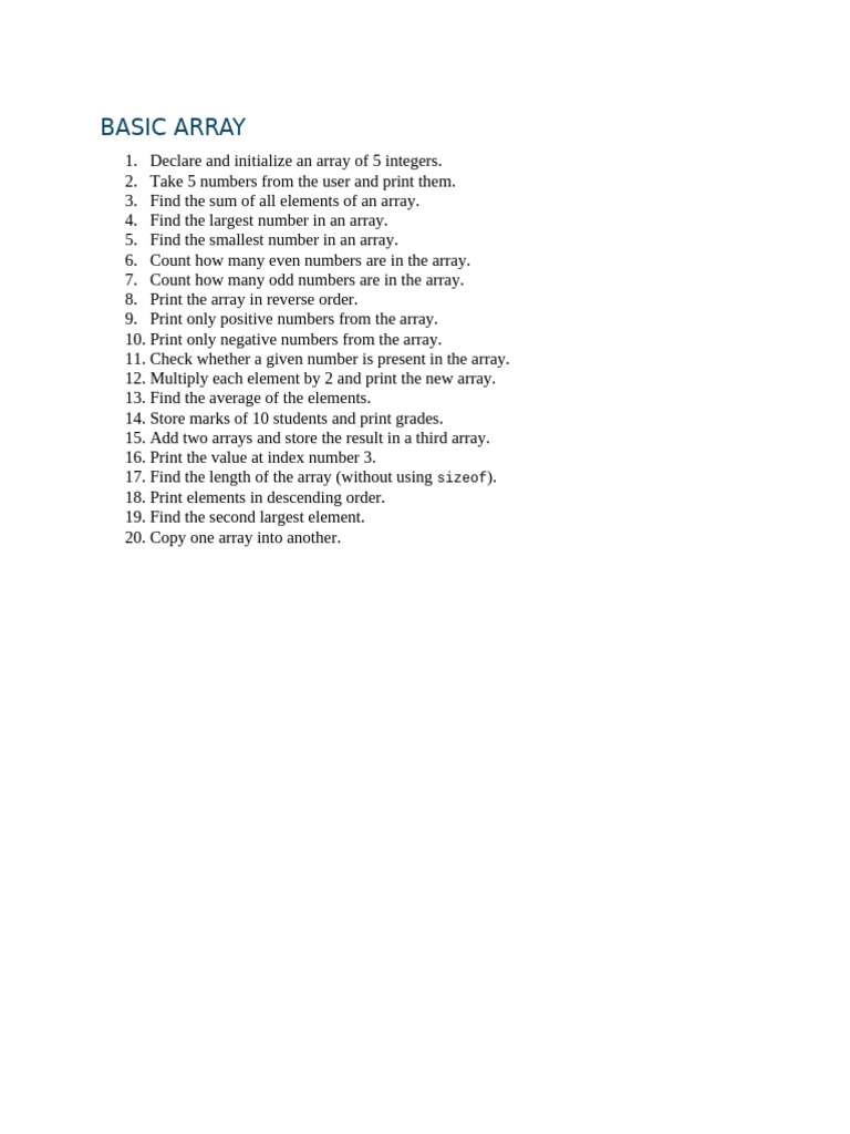 Essential Array Operations Guide | PDF