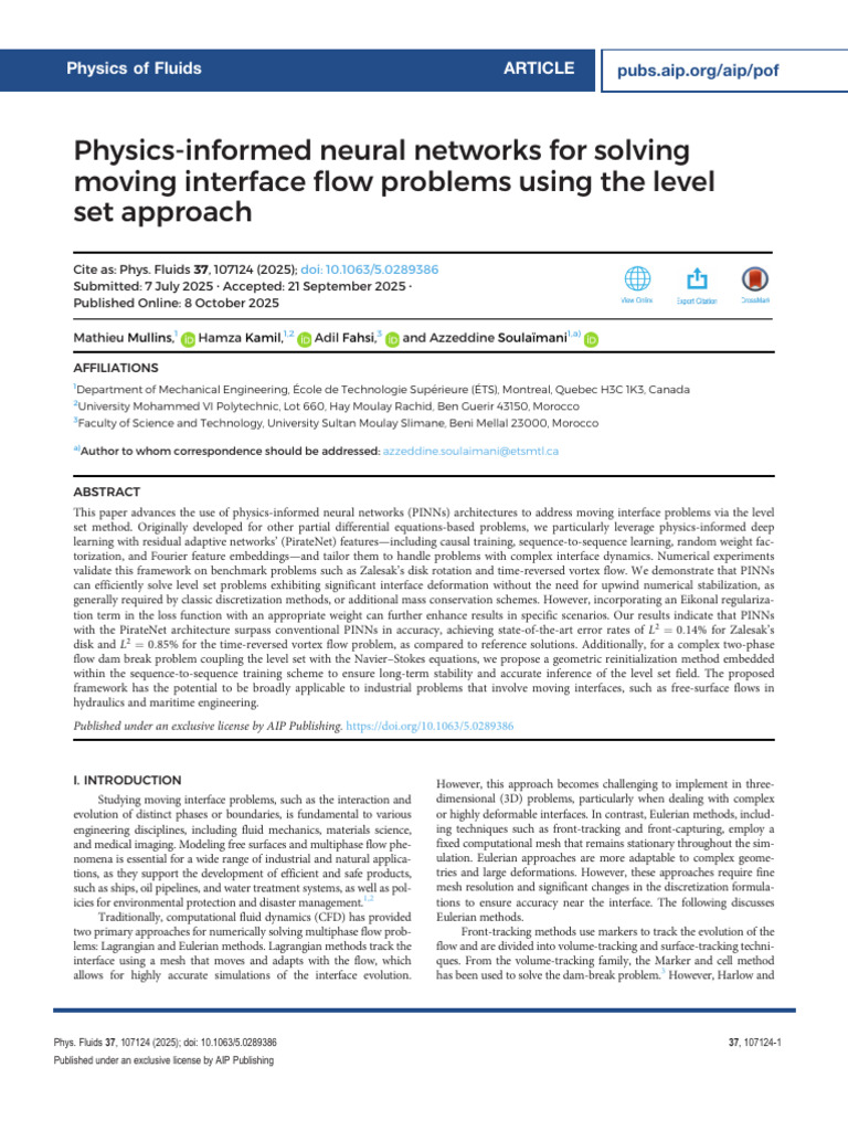 Physics-Informed Neural Networks for Flow Problems | PDF ...