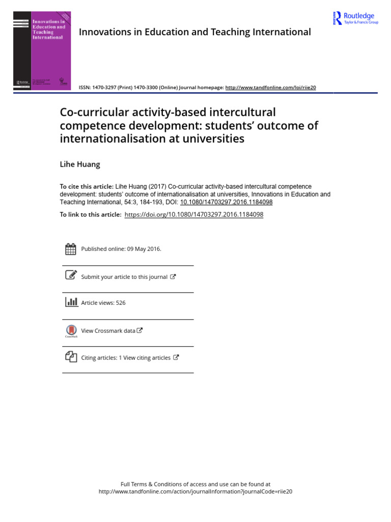 Intercultural Competence in Higher Education | PDF | Cross Cultural ...