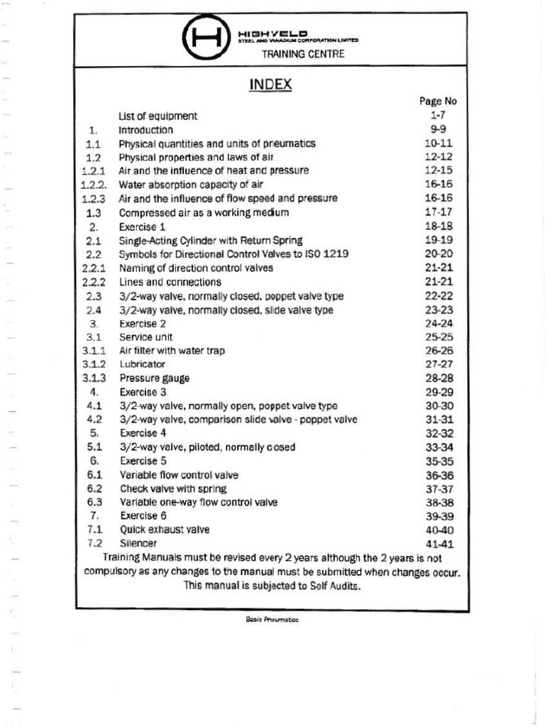 Pneumatic Systems Training Manual | PDF