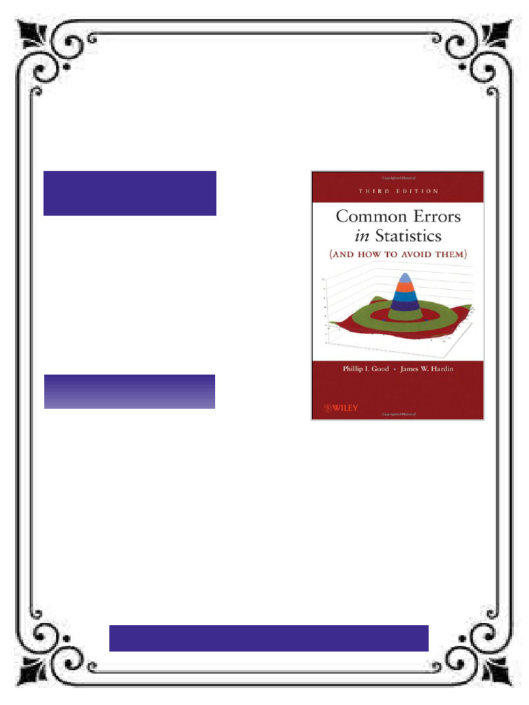 Common Errors in Statistics 3rd Edition Phillip I. Good ebook trusted ...