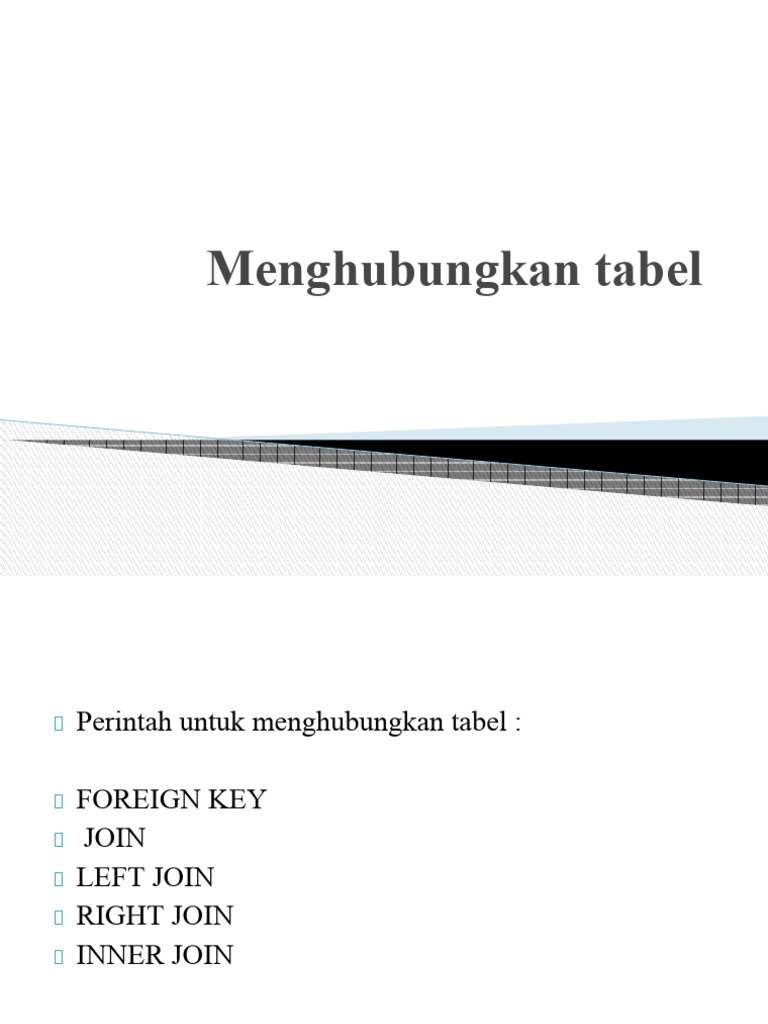 Menghubungkan Tabel Database Pegawai | PDF