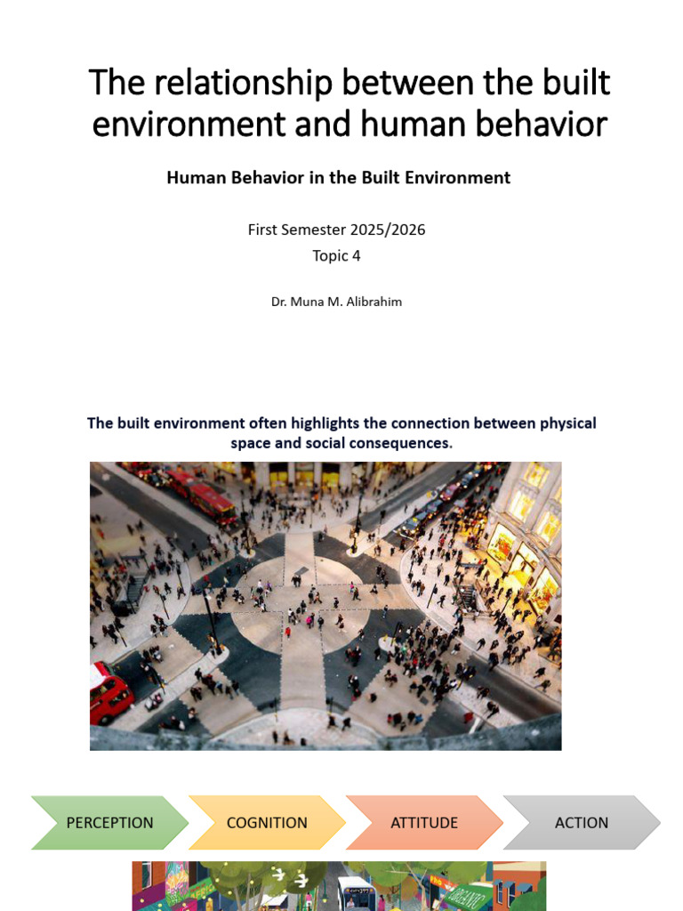 Topic 4 - The Relationship Between The Built Environment and Human ...