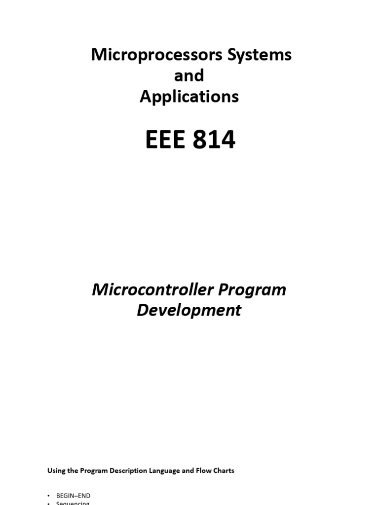 Microcontroller Program Development Guide | PDF