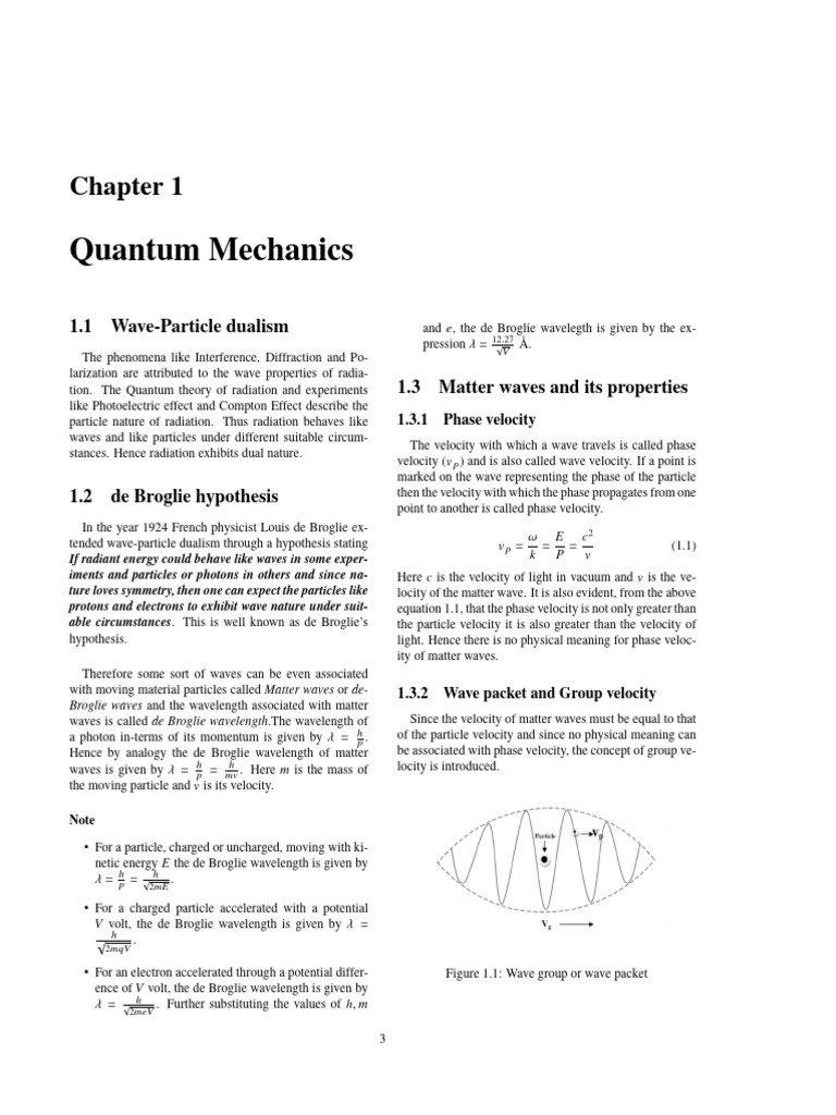 Quantum Mechanics: Wave-Particle Duality | PDF | Waves | Wave Function