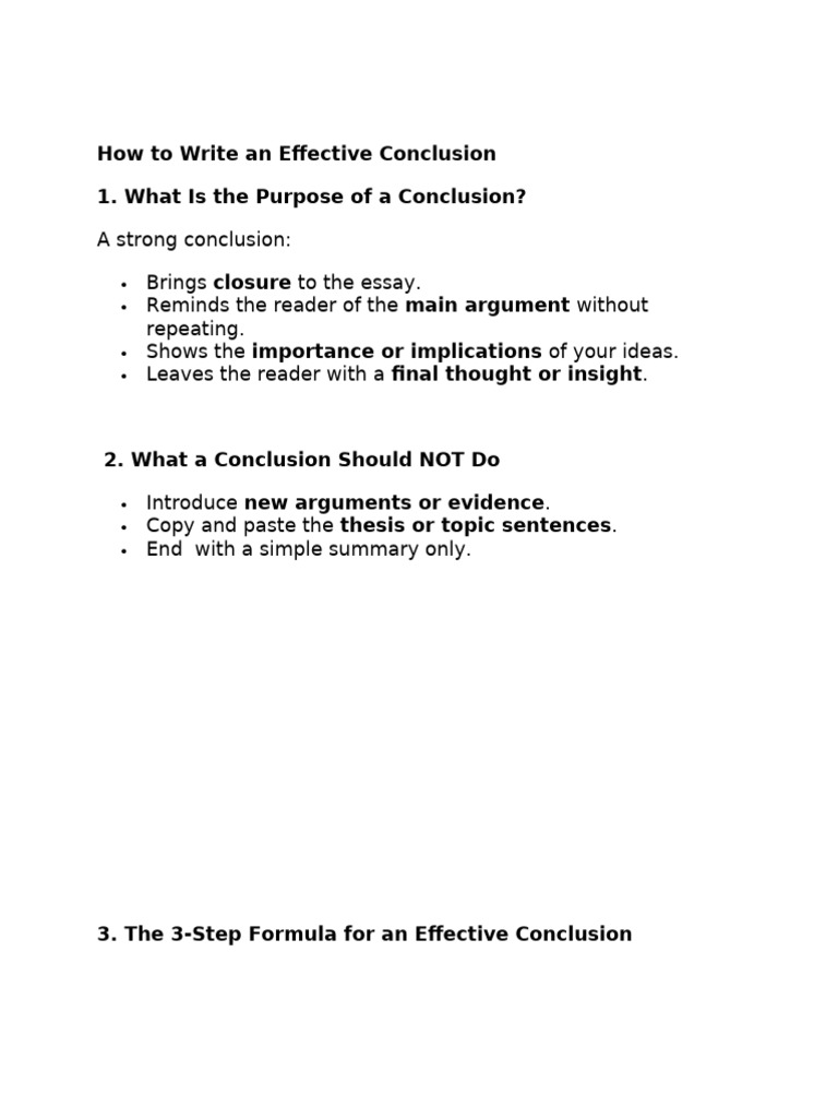 How To Write An Effective Conclusion | PDF