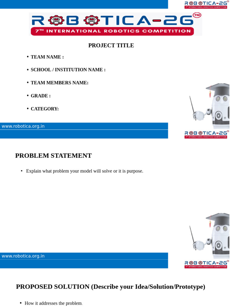 Robotics Project Proposal Overview | PDF
