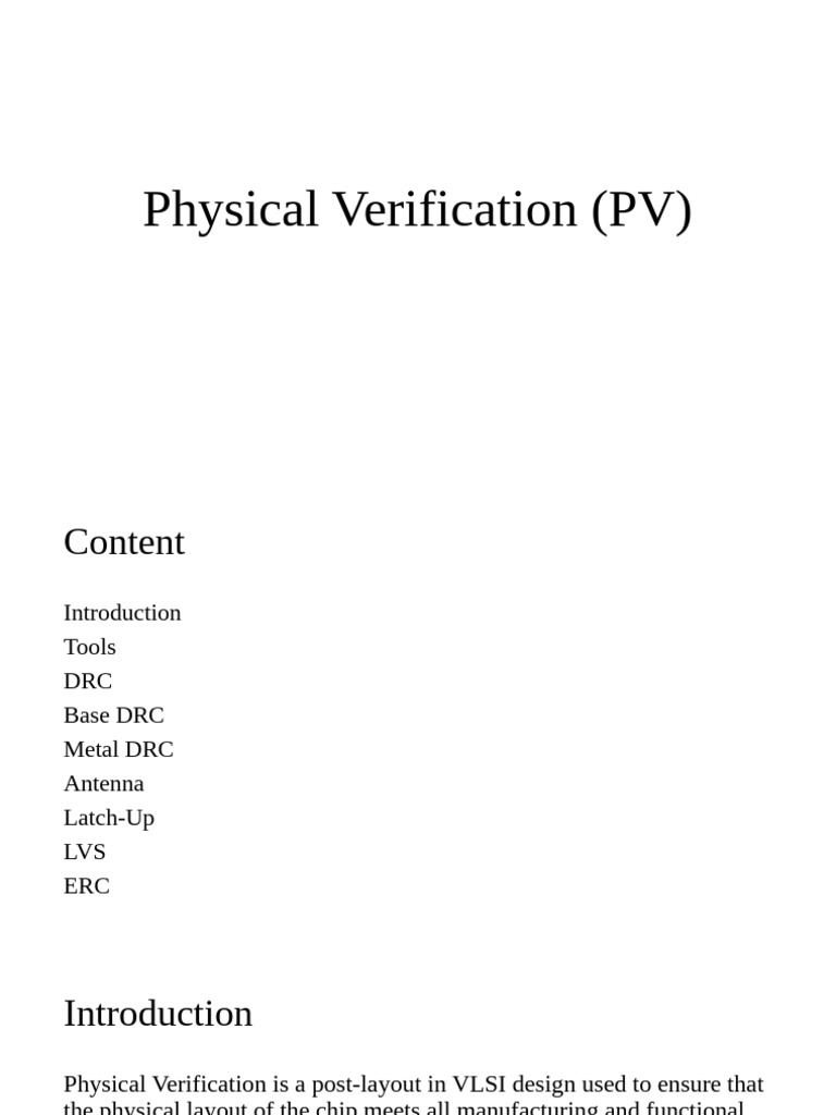 Physical Verification 1 | PDF | Semiconductor Device Fabrication ...