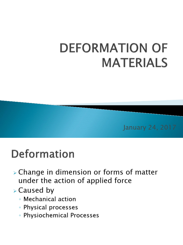 Elastic and Plastic Deformation Explained | PDF